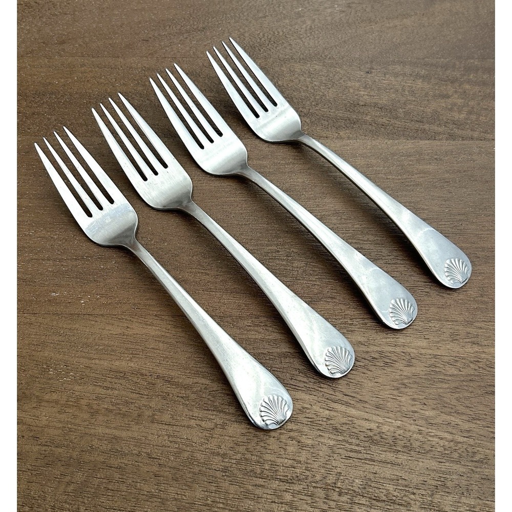 Reed & Barton Seychilles Seashell Dinner Forks Set Of 4 Beach